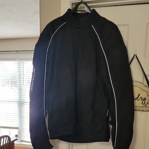 Black Nitro Racing Jacket with White Accents